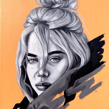 Картина под названием "Billie" - Kate Revill, Подлинное произведение искусства, Масло Установлен на Деревянная рама для носи…