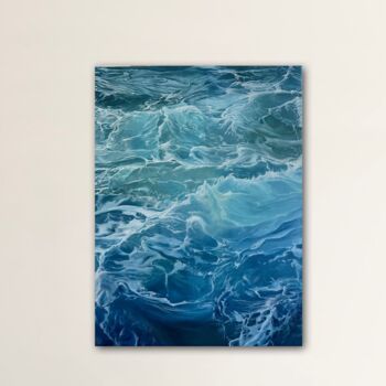 Painting titled "Waves" by Kate Samsoniuk, Original Artwork, Oil