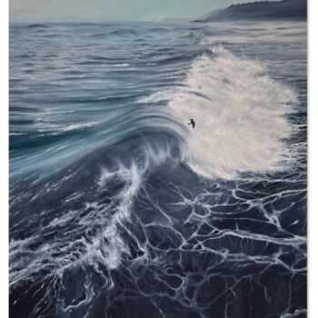 Pintura intitulada "Covering wave" por Kate Samsoniuk, Obras de arte originais, Óleo