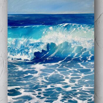 Peinture intitulée "Ocean’s embrace" par Kate Samsoniuk, Œuvre d'art originale, Huile