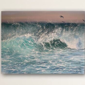 Pintura intitulada "Harmony of the tides" por Kate Samsoniuk, Obras de arte originais, Óleo