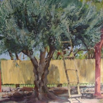 Painting titled "The Olive Tree at t…" by Kate Kirby, Original Artwork
