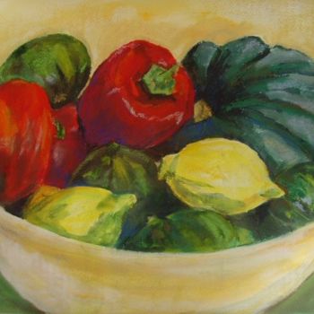 Painting titled "Summer Vegetables" by Kate Kirby, Original Artwork
