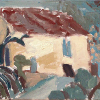 Painting titled ""Брошенный дом"" by Katia Demianova, Original Artwork, Oil