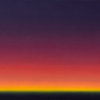 Картина под названием "Огненный закат" - Катерина Крестова, Подлинное произведение искусства, Масло
