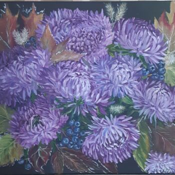 Картина под названием "Осенний букет" - Катерина Майнина, Подлинное произведение искусства, Масло