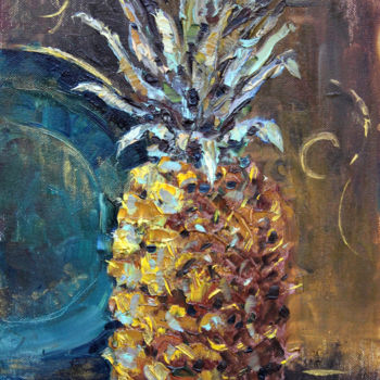 Картина под названием "Pineapple for the h…" - Katerina Sevostyanova, Подлинное произведение искусства, Масло