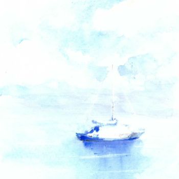 Painting titled "Calm" by Katerina Sevostyanova, Original Artwork, Watercolor