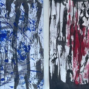 Картина под названием "«Красная. Синяя.»" - Катерина Шаляпина, Подлинное произведение искусства, Акрил