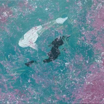 Pittura intitolato "«Рыбки в сакуре»" da Katerina Shaliapina, Opera d'arte originale, Acrilico