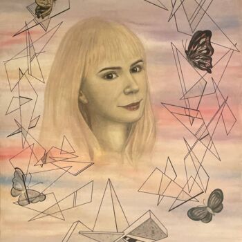 Painting titled "«Портрет Неизвестно…" by Katerina Shaliapina, Original Artwork, Pencil
