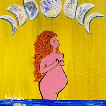 "Moon phase Mother g…" başlıklı Tablo Katerina Shata tarafından, Orijinal sanat, Akrilik