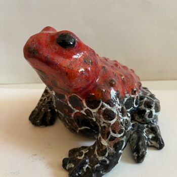 Sculpture titled "Frog magic" by Katerina Sherman, Original Artwork, Ceramics