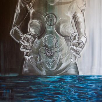 Peinture intitulée "Cyborg Mercury" par Katerina Teresidi, Œuvre d'art originale, Acrylique