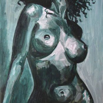 Malerei mit dem Titel "Black pearl" von Kateryna Bortsova, Original-Kunstwerk, Öl