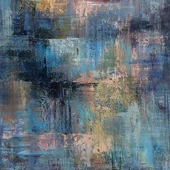 绘画 标题为“Royal Blue Painting…” 由Kateryna Fedotova, 原创艺术品, 丙烯 安装在木质担架架上