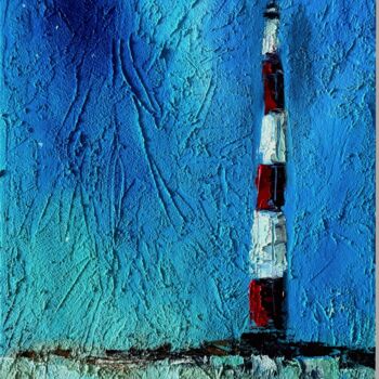 Peinture intitulée "Lighthouse's Azure…" par Kateryna Soroka (KattieArt), Œuvre d'art originale, Huile
