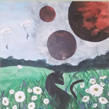 Картина под названием "Mars closer" - Кэйт Вилод, Подлинное произведение искусства, Акрил