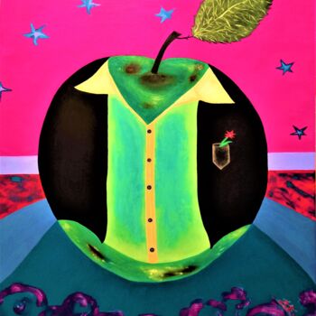 Schilderij getiteld "Serie Psycho fruits…" door Katharina Eisenberg, Origineel Kunstwerk, Acryl Gemonteerd op Frame voor hou…