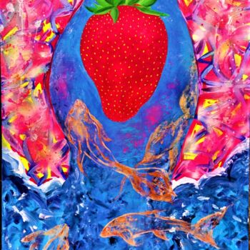 Pintura titulada "Serie Psycho fruits…" por Katharina Eisenberg, Obra de arte original, Acrílico Montado en Bastidor de cami…