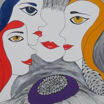 "women's conversation" başlıklı Tablo Dr. Katharina Zlöbl tarafından, Orijinal sanat, Akrilik Ahşap Sedye çerçevesi üzerine…
