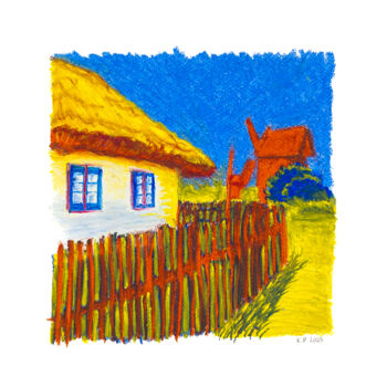 Rysunek zatytułowany „Windmill” autorstwa Katherine Pieniazek, Oryginalna praca, Olej