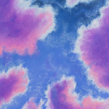 Картина под названием "Clouds #3" - Katherine Pieniazek, Подлинное произведение искусства, Пастель