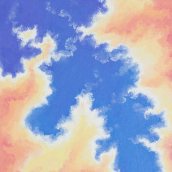 「Clouds #6」というタイトルの絵画 Katherine Pieniazekによって, オリジナルのアートワーク, パステル