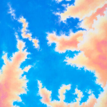 Schilderij getiteld "Sky at Dawn #1" door Katherine Pieniazek, Origineel Kunstwerk, Pastel
