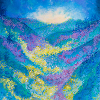Картина под названием "Valley Bloom" - Katherine Pieniazek, Подлинное произведение искусства, Пастель