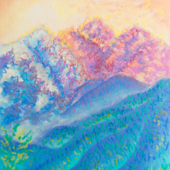 Pittura intitolato "Mountain Sketch #2" da Katherine Pieniazek, Opera d'arte originale, Pastello