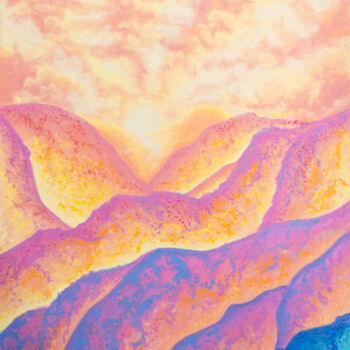 Картина под названием "Sunlit Valley" - Katherine Pieniazek, Подлинное произведение искусства, Пастель
