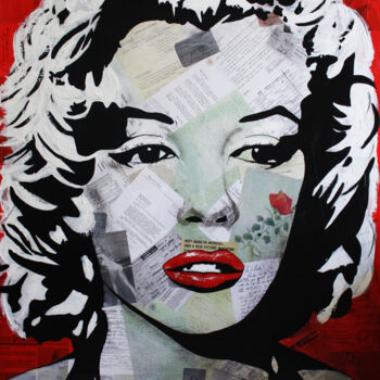 Ζωγραφική με τίτλο "Marilyn MONROE  «Fl…" από Kathleen Artist, Αυθεντικά έργα τέχνης, Ακρυλικό