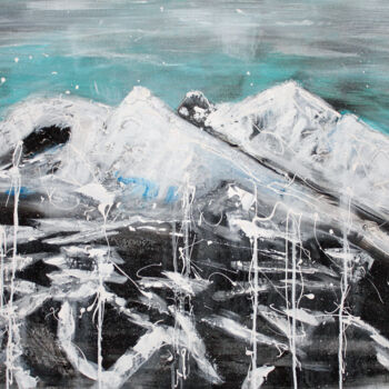Pittura intitolato "Colorado Mountains" da Kathleen Artist, Opera d'arte originale, Acrilico