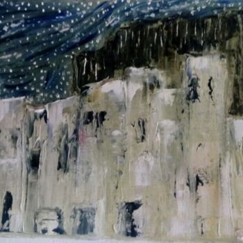 Pittura intitolato "Loque la noche esco…" da Kathy Marín, Opera d'arte originale, Olio