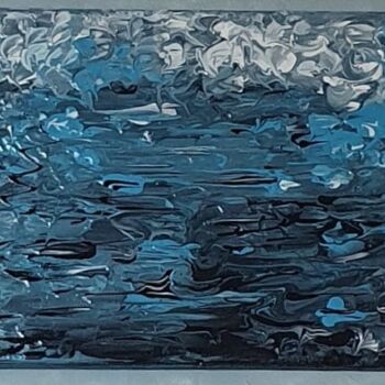 Painting titled "Fluctuation" by Kathypic, Original Artwork, Acrylic Mounted on Wood Stretcher frame