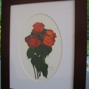 Malarstwo zatytułowany „ROSES” autorstwa Poppy, Oryginalna praca