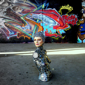 Sculpture intitulée "Dame de fer" par Katia Dérévitsky, Œuvre d'art originale