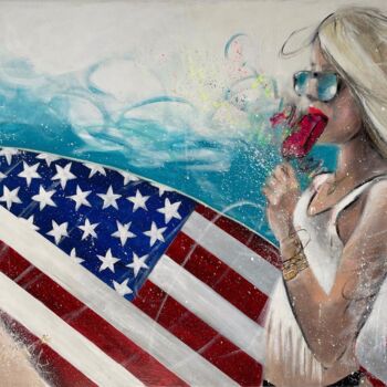 Ζωγραφική με τίτλο "American Dream" από Katia Ferrari, Αυθεντικά έργα τέχνης, Ακρυλικό