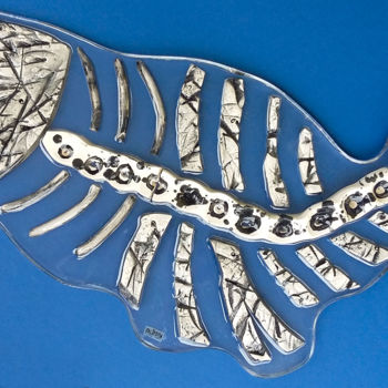Sculpture titled "fishbone  italdesig…" by Katia Fogliaro, Original Artwork, Ceramics