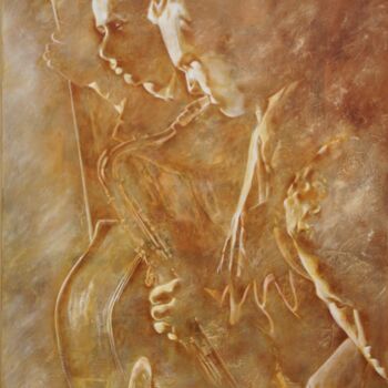 Pittura intitolato "STAN GETZII" da Katia Fondecave, Opera d'arte originale, Olio Montato su Telaio per barella in legno