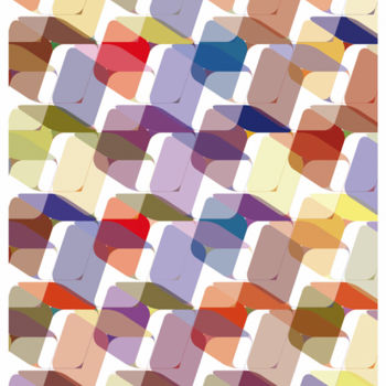 Grafika cyfrowa / sztuka generowana cyfrowo zatytułowany „Cubes Colours Align…” autorstwa Katia Iosca, Oryginalna praca, 2D…