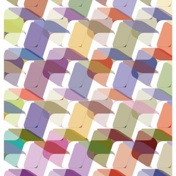 Arts numériques intitulée "Cubes Colours Align…" par Katia Iosca, Œuvre d'art originale, Travail numérique 2D