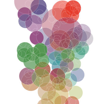 Grafika cyfrowa / sztuka generowana cyfrowo zatytułowany „Bunch of Grapes” autorstwa Katia Iosca, Oryginalna praca, 2D praca…
