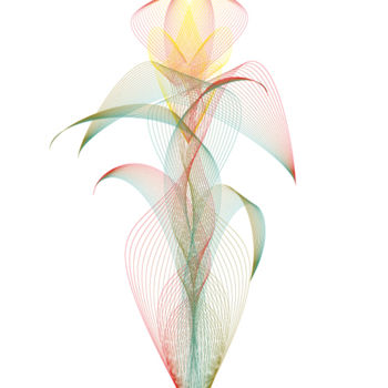 Digitale Kunst mit dem Titel "Pretty Plant" von Katia Iosca, Original-Kunstwerk, 2D digitale Arbeit