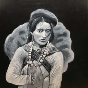 Malerei mit dem Titel "Kétu" von Katia Slessareff, Original-Kunstwerk, Öl