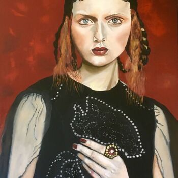 Painting titled "Mathilde" by Katia Slessareff, Original Artwork, Oil