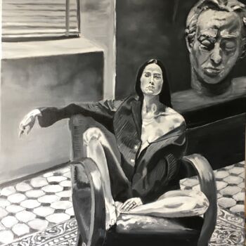 Painting titled "Le salon" by Katia Slessareff, Original Artwork