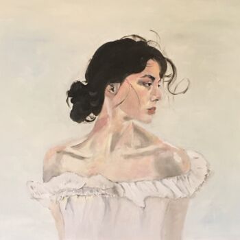 Peinture intitulée "Rose" par Katia Slessareff, Œuvre d'art originale, Huile