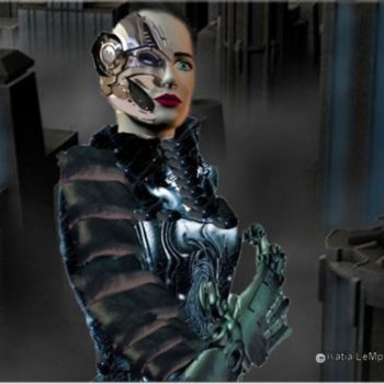 Digital Arts titled "Femme Cyborg 05" by Katia Lempka, Original Artwork